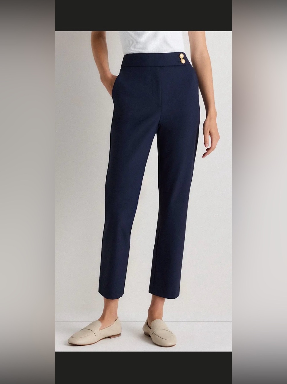 Quince scuba slim ankle pants